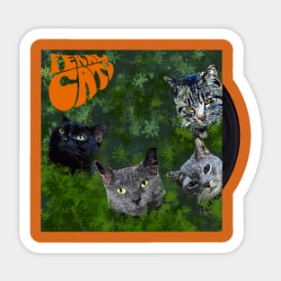 Rubber Soul Cats Sticker